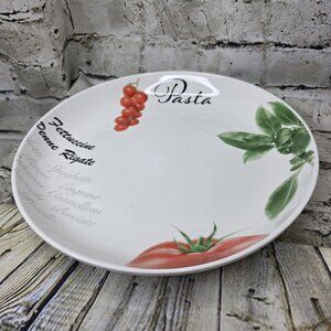 Appetit Pasta Serving Bowl Tomatoes and Basil Appx 12 Inches Across